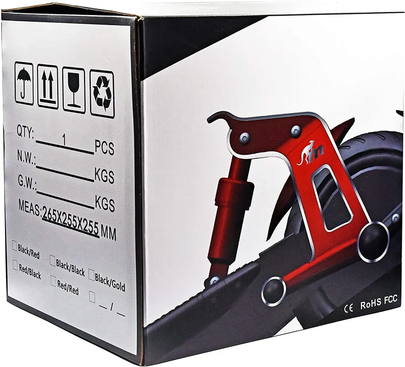 MONORIM MR1 nero/rosso Ammortizzatore originale Posteriore - Compatibile con Xiaomi M365, M365 PRO, 1S, PRO 2, Essential