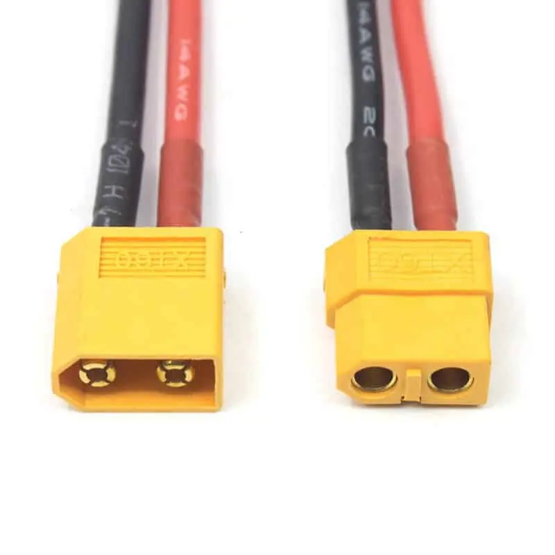 XT60 Connettore Maschio Femmina con Connettore di Alloggiamento Guaina con Cavo di Silicone 14AWG