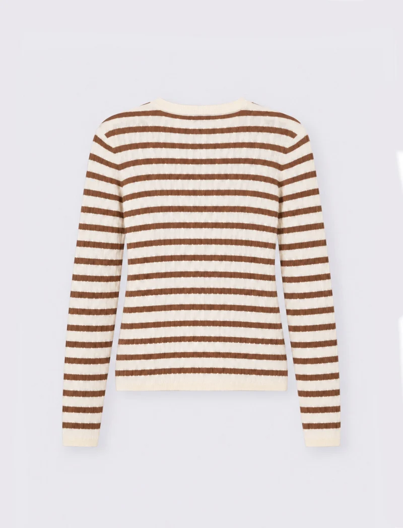 MAGLIA ML PAR TRECCE RIGATA - var 2