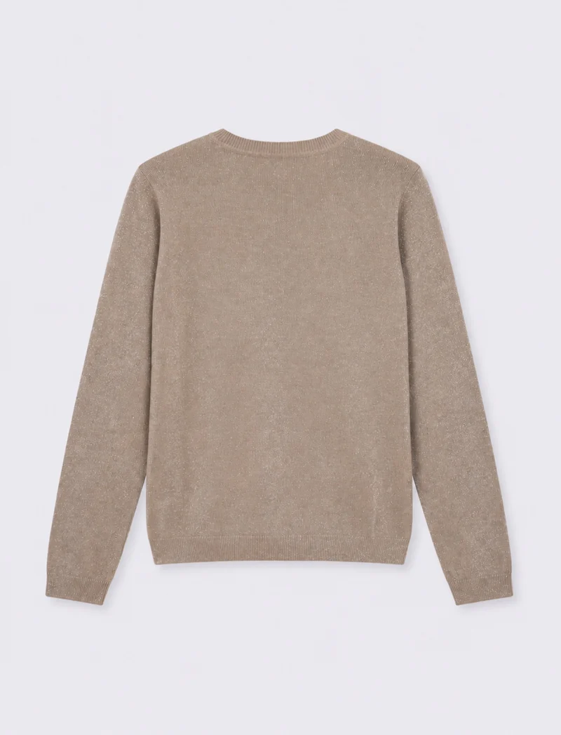 MAGLIA ML LUREX - Grigio talpa