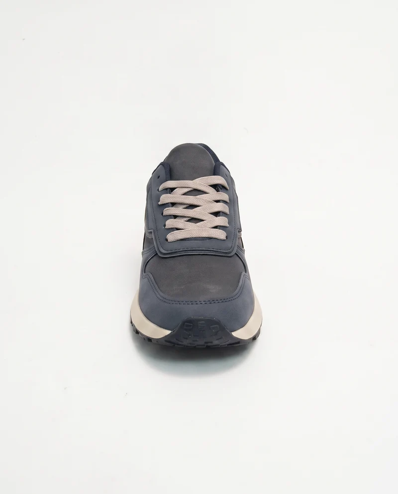 Sneakers grigie con dettagli abbinati - Blu