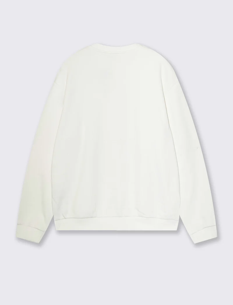 Felpa Grinch girocollo boxy fit - Bianco