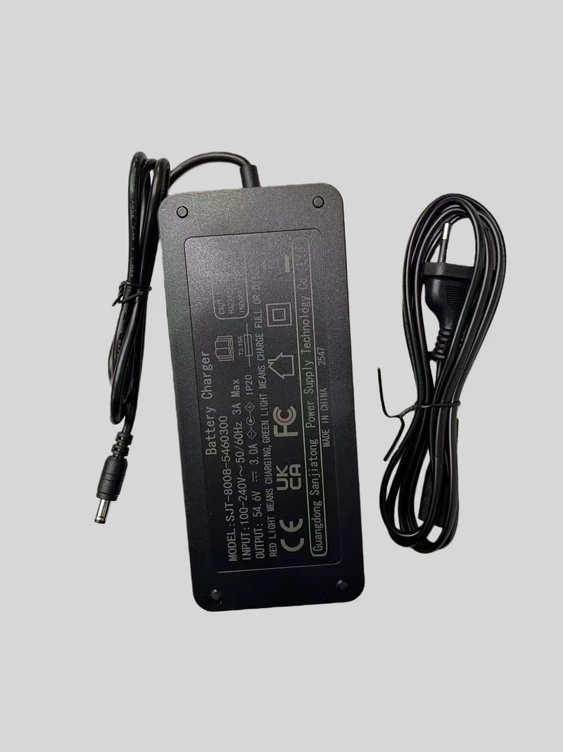 Carica batteria 54.6V 3A (connettore DC 5.5x2.1mm) compatibile per bicicletta elettrica ENGWE EP-2 Pro/EP-2 Pro EU/Engine Pro/Engine X/M20 - Compatibile con altri modelli