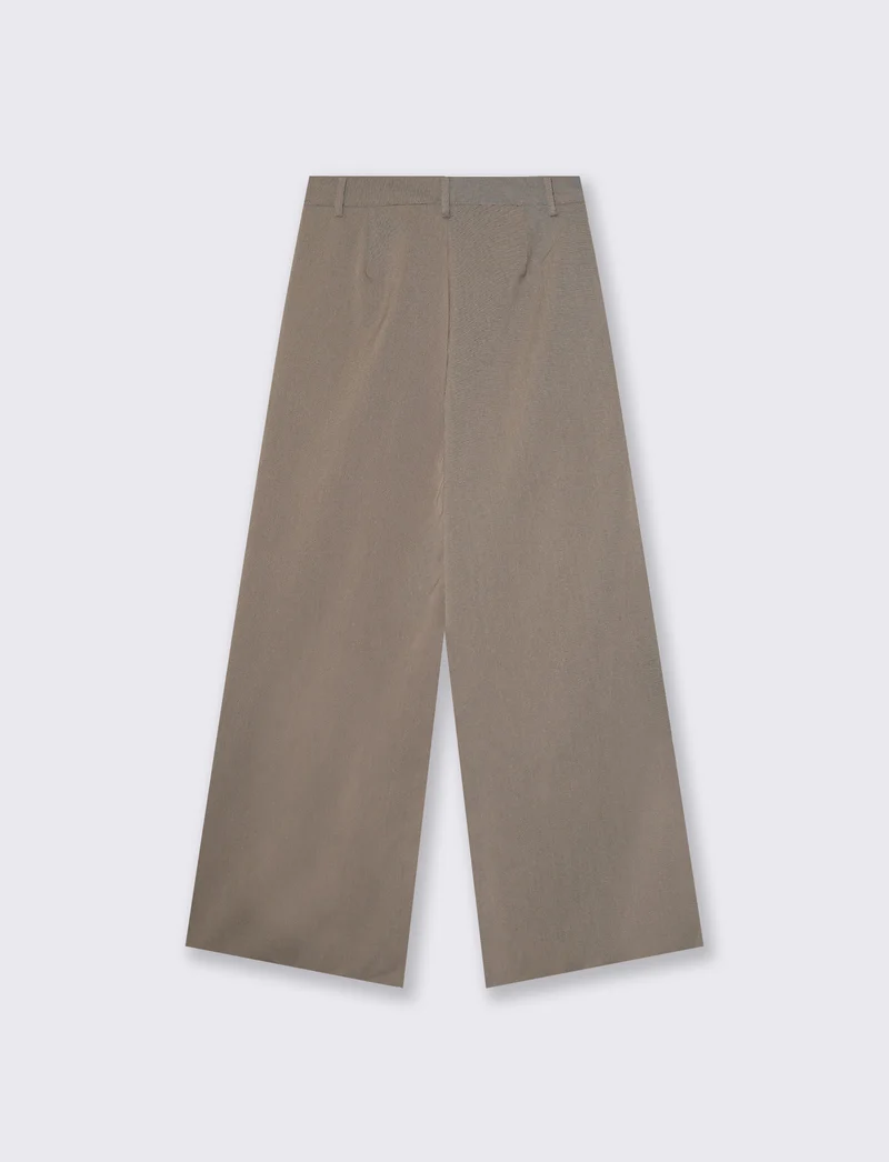 pantalone con pieghe e tasche ai fianchi - Grigio mastice
