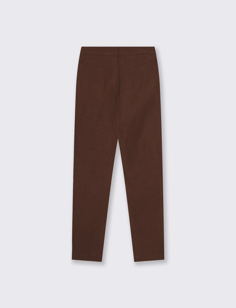 Pantalone con tasche a friso - Marrone