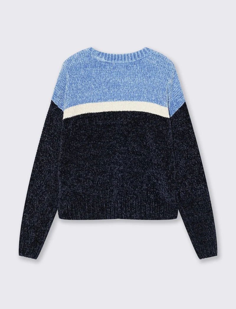 Maglia manica lunga paricollo elegante - var 3