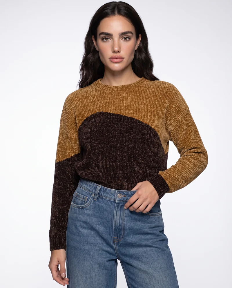 Maglia manica lunga paricollo elegante - var 2