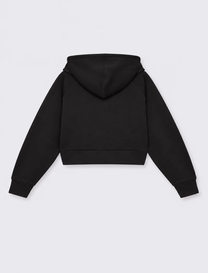 Felpa con cappuccio - Nero
