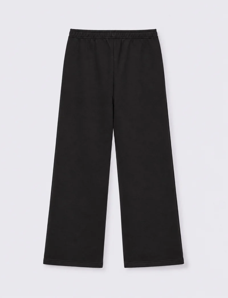 Pantalone jogger con elastico in vita - Nero