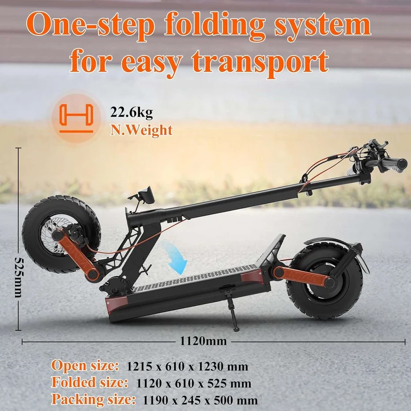JOYOR S5-Z 10" Foldable Electric Scooter 600W Motor 48V 13Ah Battery (US)