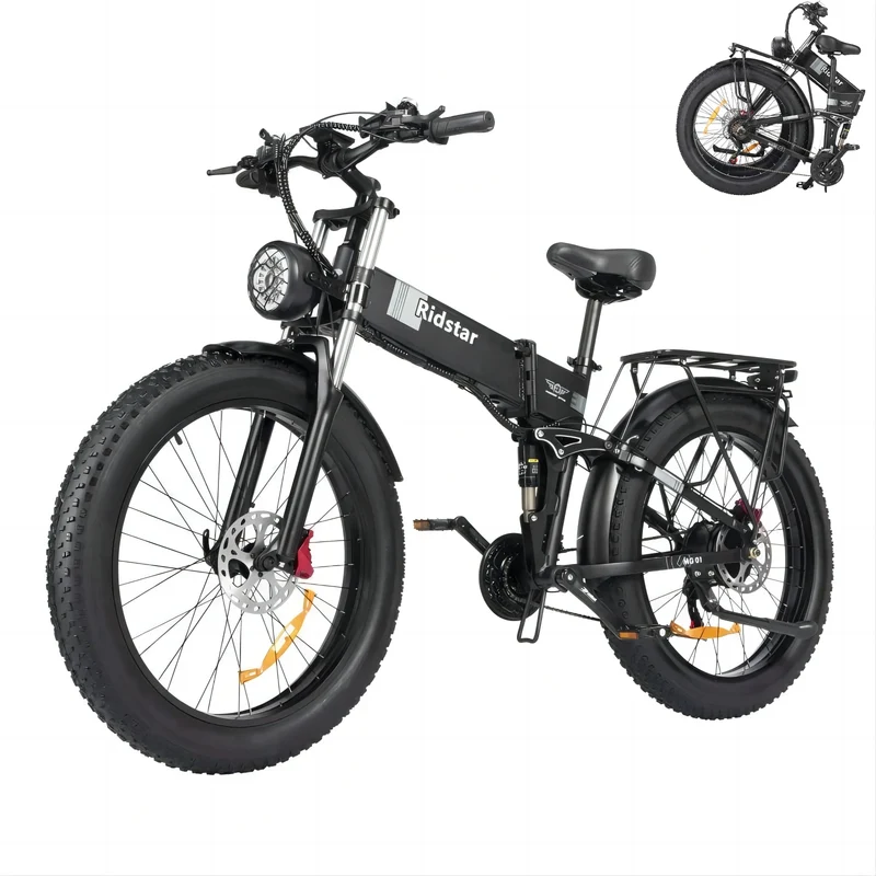 YVY H26 Pro 26" Folding Electric Bike 1500W Motor 48V 23Ah Battery