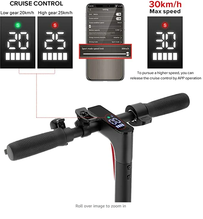 EMOKO HT-T4 Max 10" Folding Electric Scooter 350W(Peak 500W) Motor 36V 15Ah Battery With APP