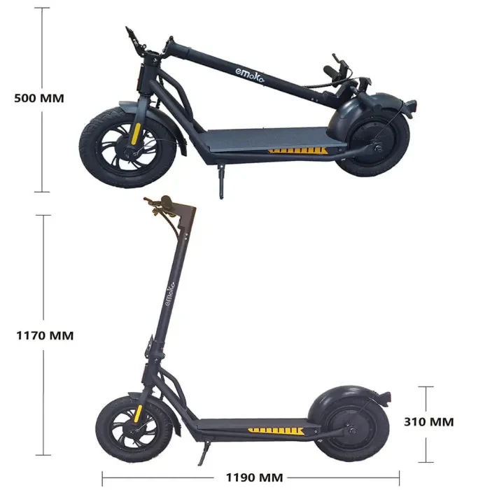 EMOKO A19 12" Folding Commuting Electric Scooter 500w Motor 36V 15Ah Battery