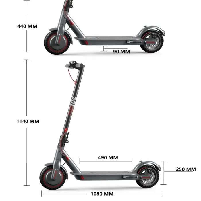 EMOKO HT-T4 Pro 8.5" Folding Electric Scooter 350w Motor 36V 10.4Ah Battery With APP