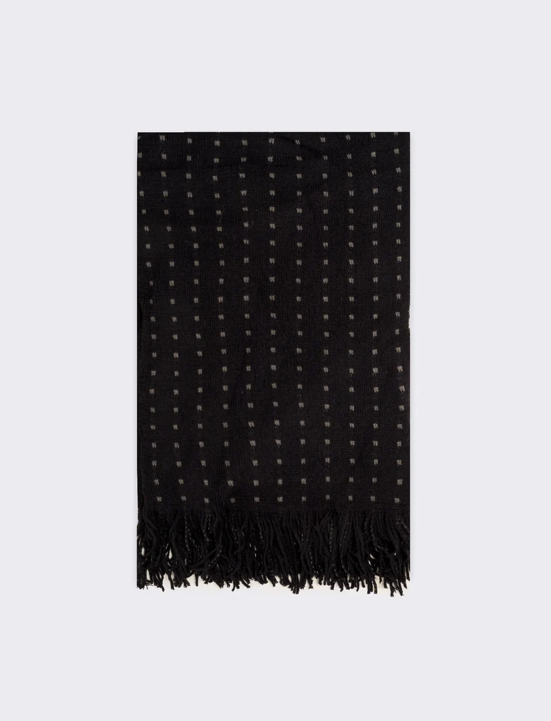Sciarpa uomo pois con frange - Blu