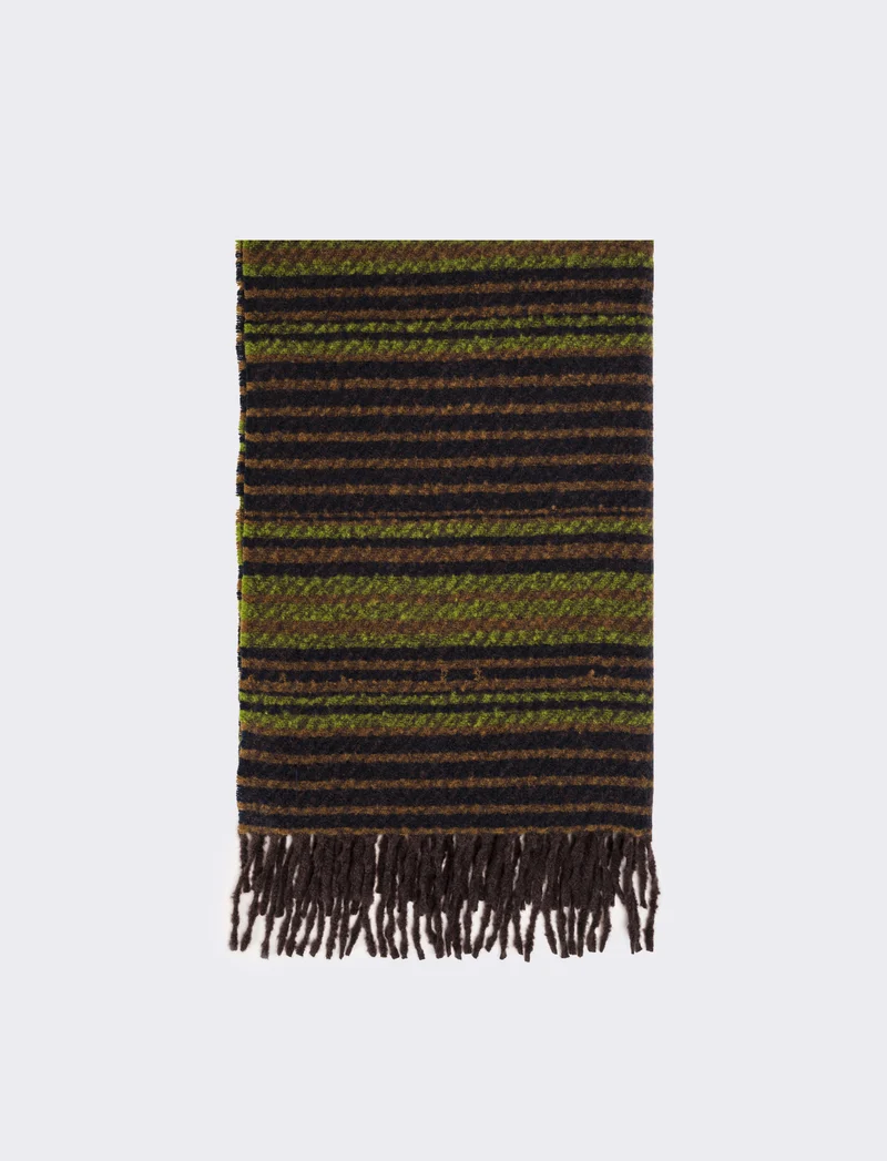 Sciarpa uomo righe multicolor - Verde