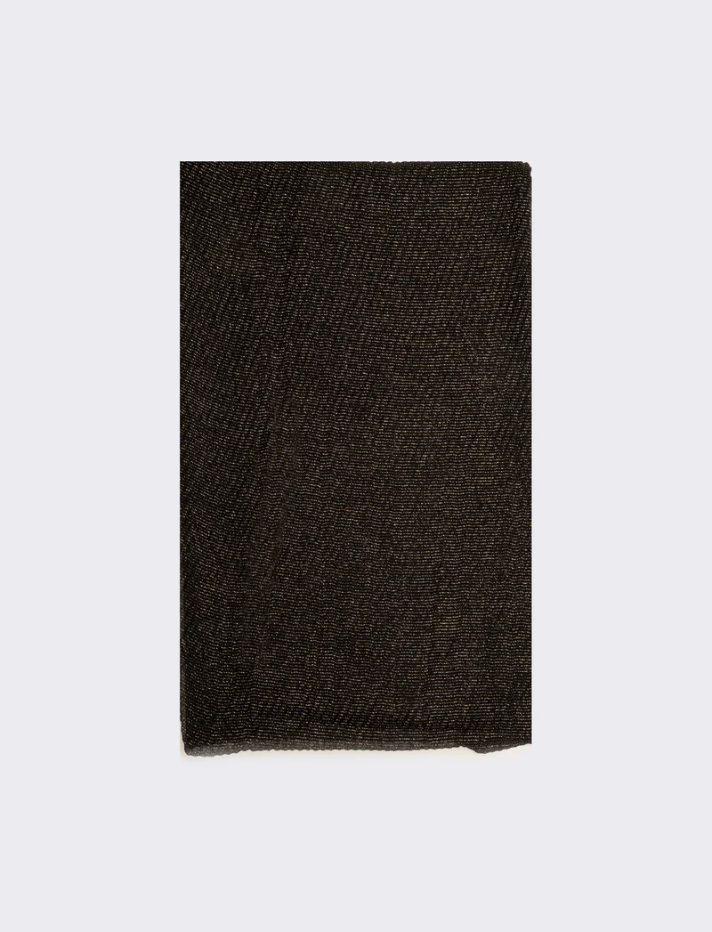 Foulard goffrato lurex - Nero