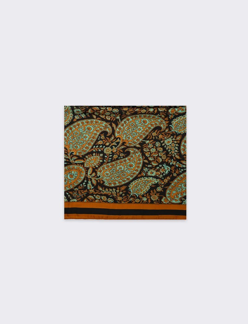 Foulard stampa paisley donna - Arancio