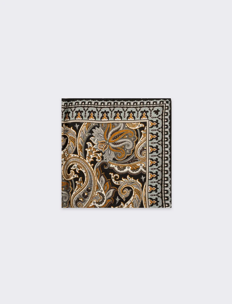 Foulard 70x70cm fantasie assortite - Nero
