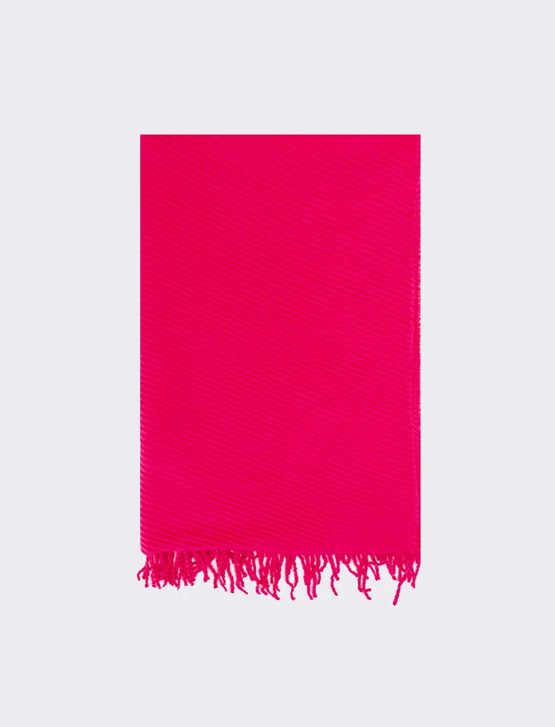 Sciarpa plissettata donna - Fuxia