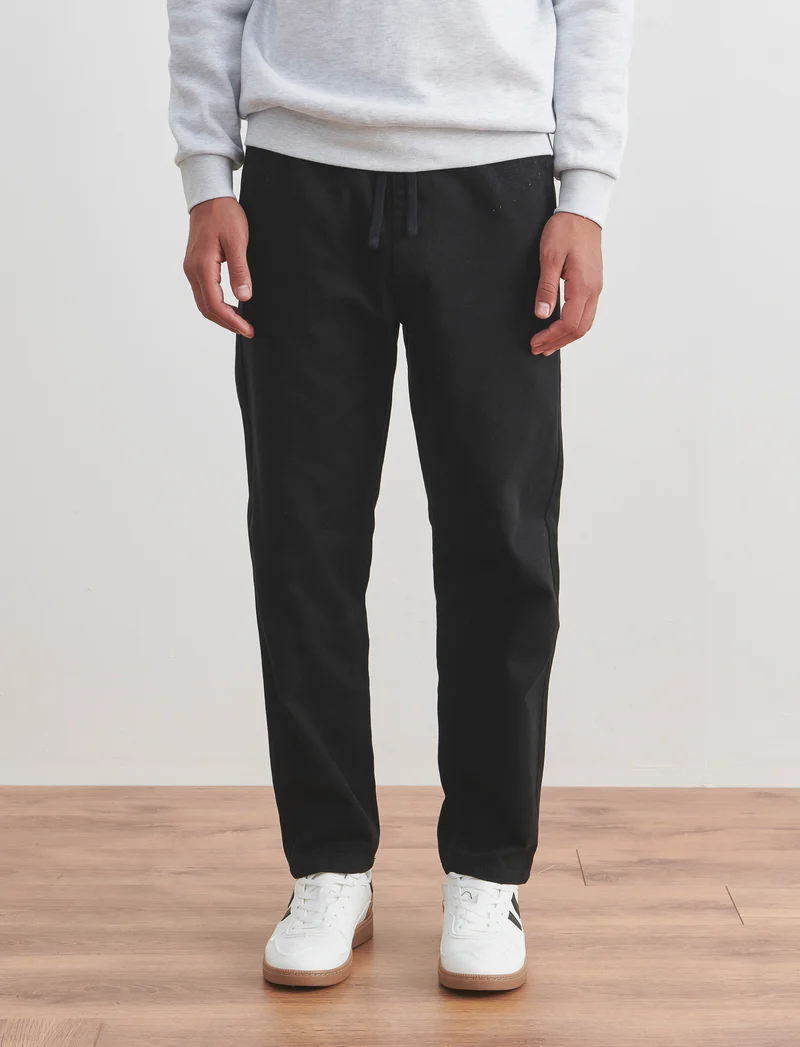 PANTALONI JOGGER EFFETTO DENIM - Nero
