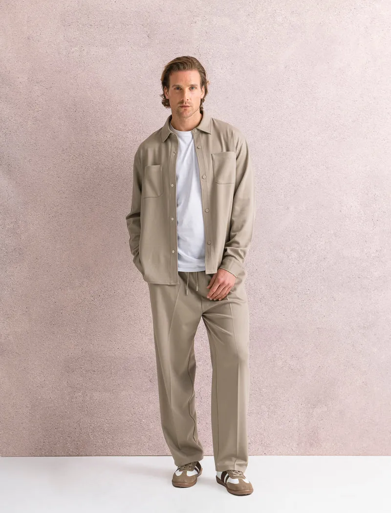 CAMICIA DA COMPLETO LAVORAZIONE JACQUARD - Beige