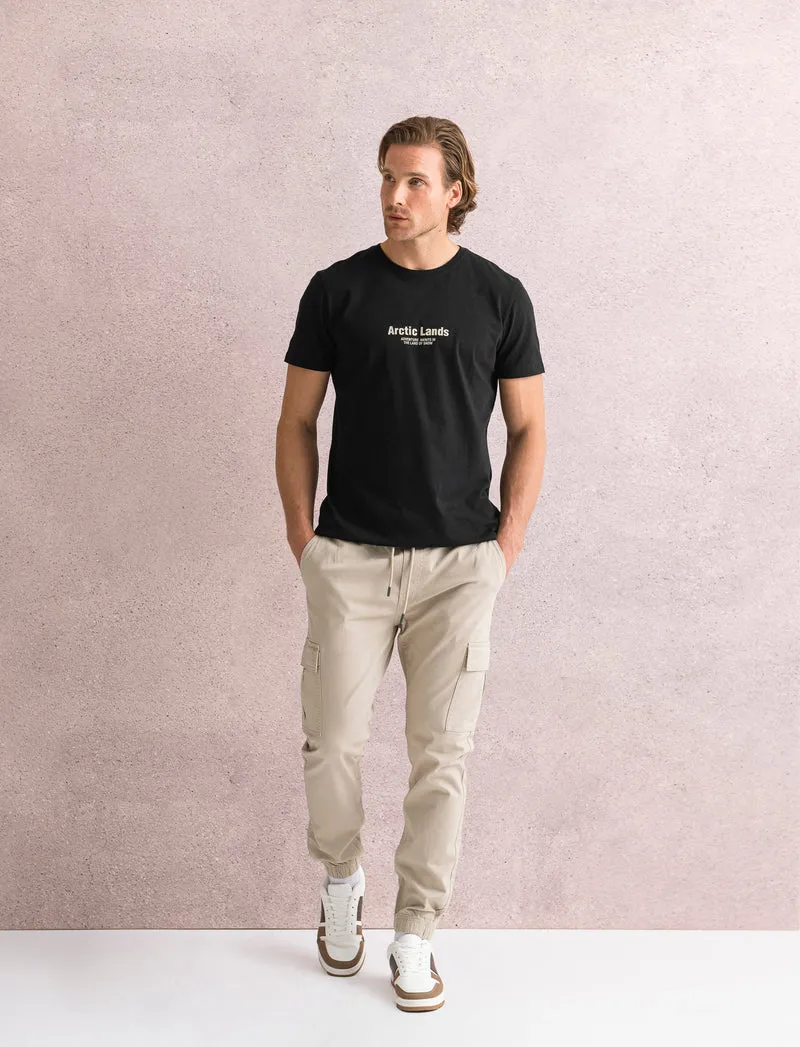 PANTALONI CARGO FIT - Beige