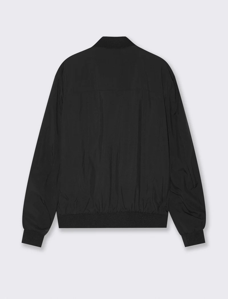 BOMBER BASIC IN TESSUTO TECNICO - Nero