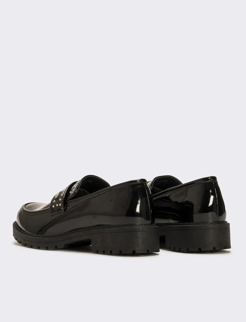 College con borchie da donna - Nero