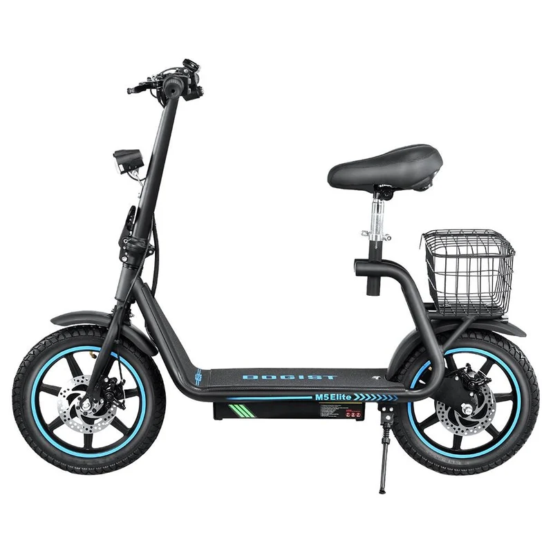 BOGIST AE86-ORIGIN M5 Elite 14" Electric Scooter 500W Motor 48V 13Ah Seat and Cargo Carrier