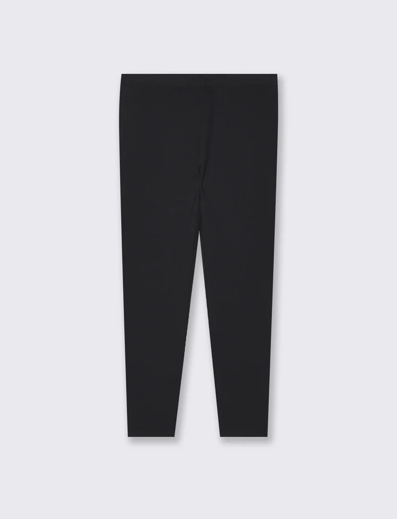 Leggings da bambina con interno garzato - Nero