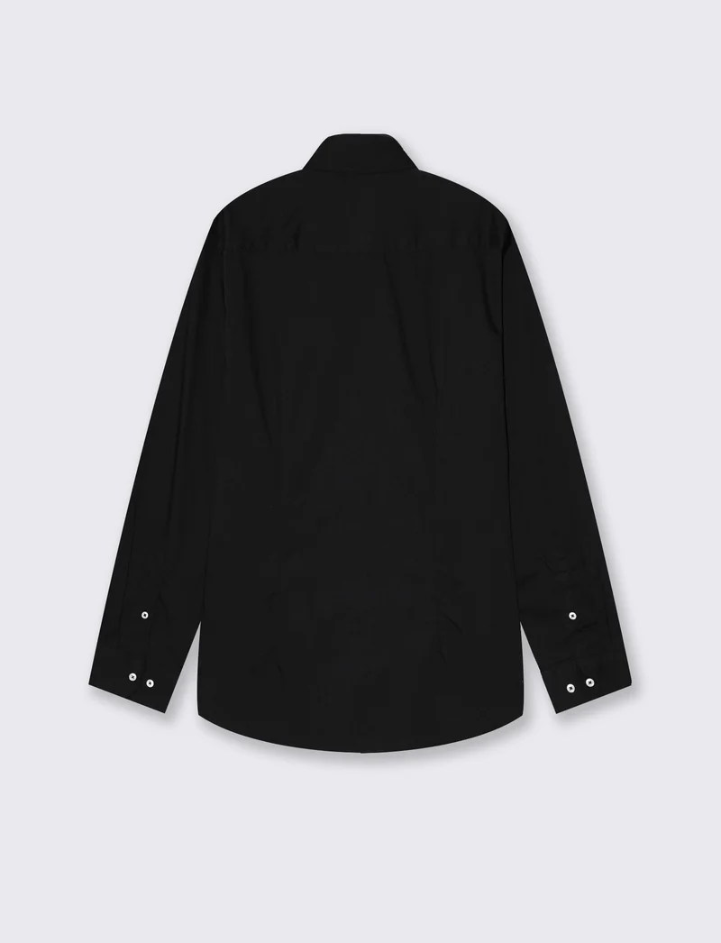 CAMICIA BASIC REGULAR FIT EASY IRON - Nero