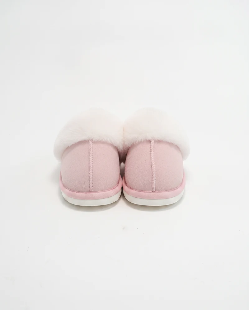 Pantofola calda da in tessuto furry - Rosa