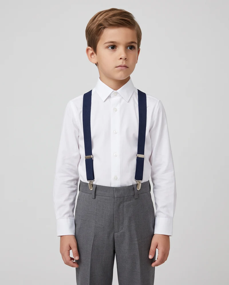 Bretelle fantasia per bambini uniti - Blu