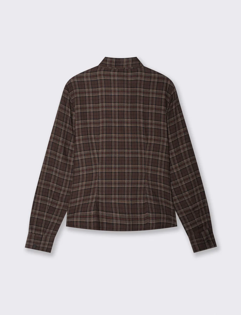 Camicia a quadri manica lunga slim - var 1