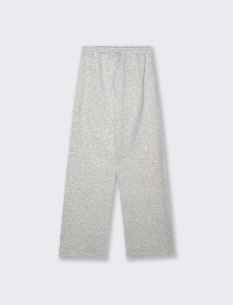 Pantafitness con elastico e tasche laterali - Grigio chiaro mel.