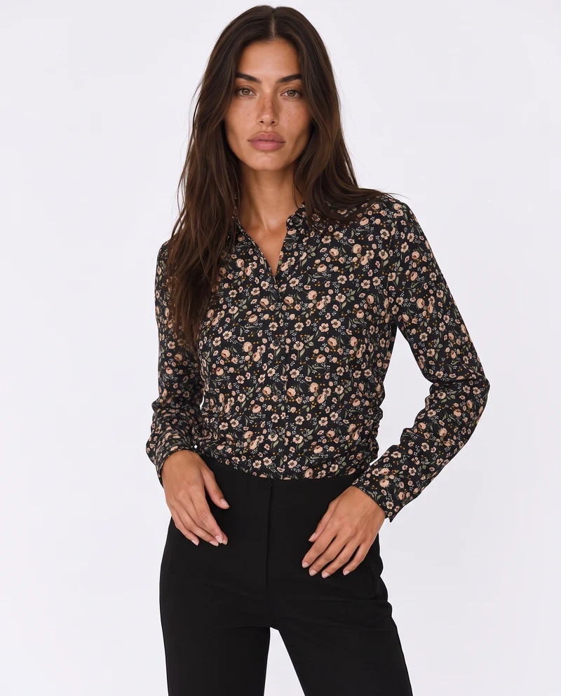 Camicia manica lunga con arriccio laterale - var 1