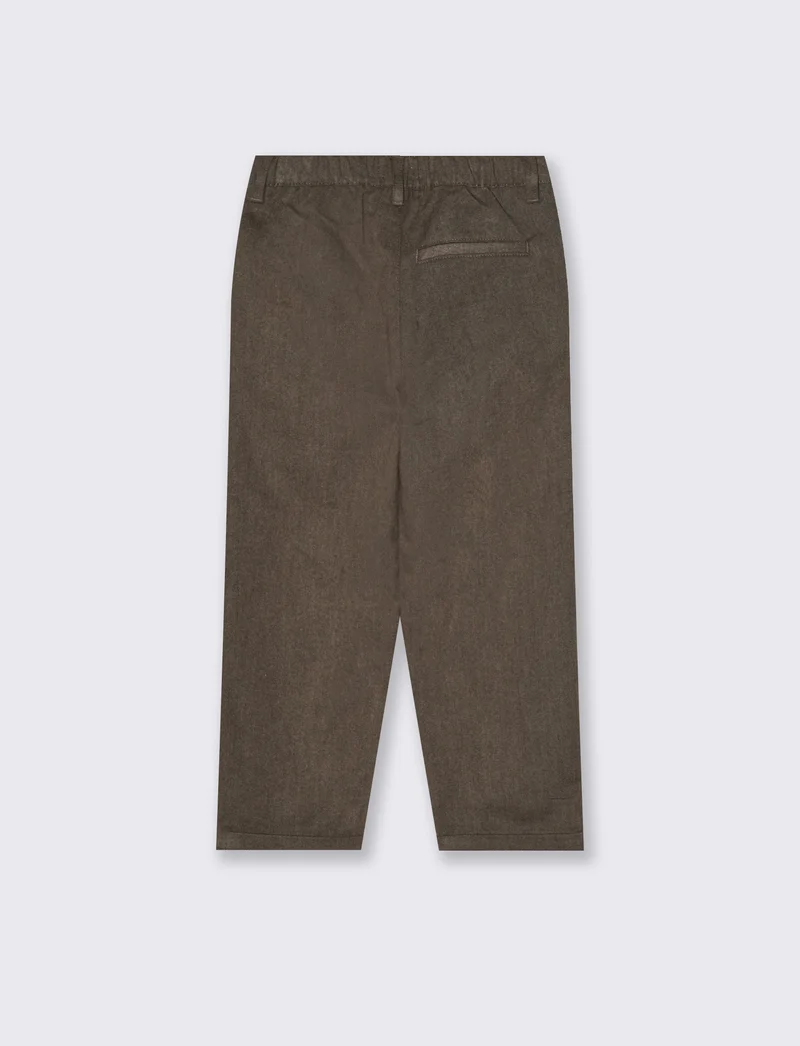 Pantaloni dritti in misto viscosa - Grigio mastice
