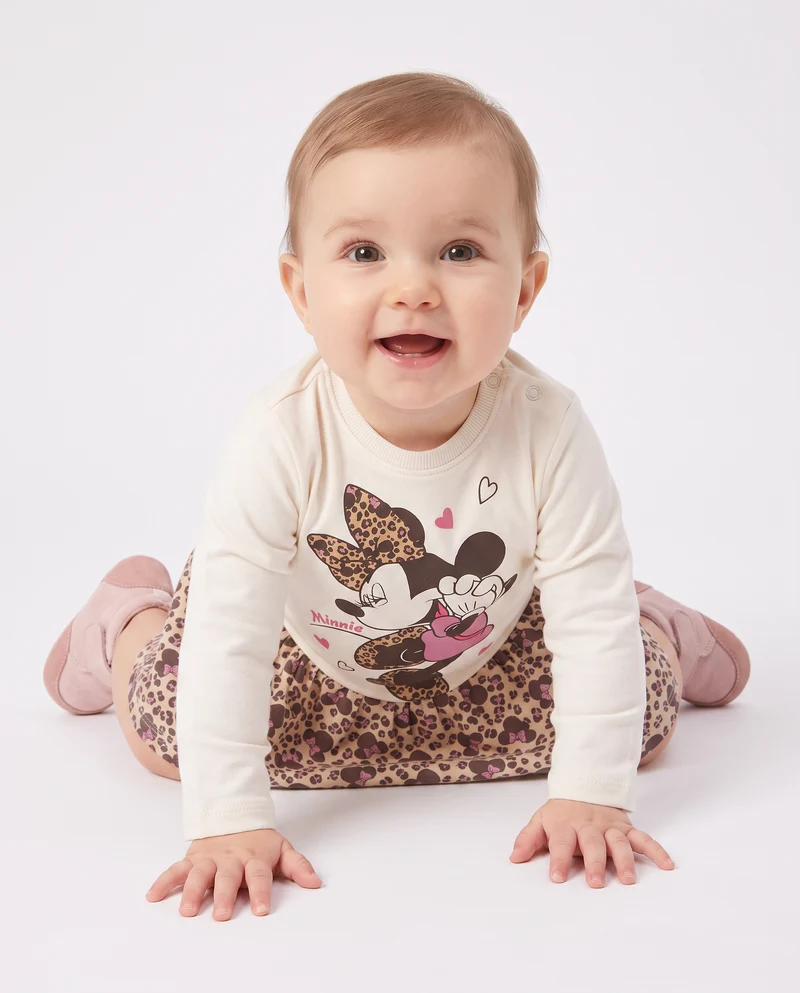 Abito Minnie Leopardato con Balze - Fantasia