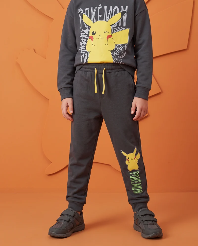 Jogger Grigio con Stampa Pokemon - Grigio piombo