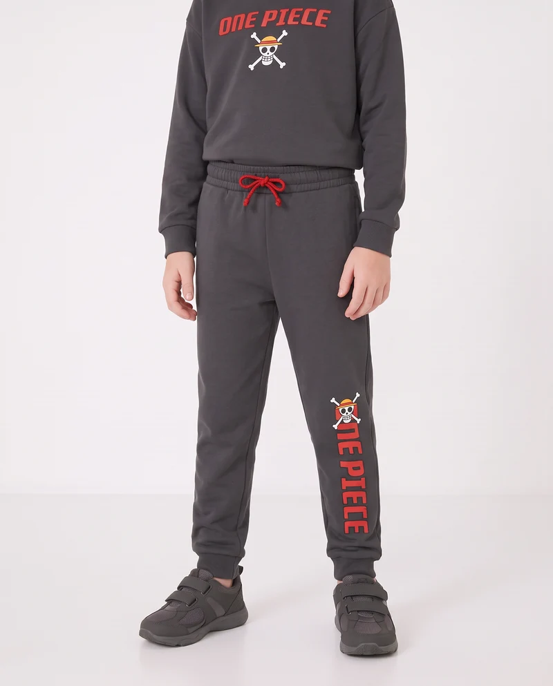 Jogger One Piece in cotone grigio piombo - Grigio piombo