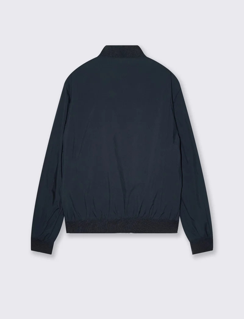 Bomber Basic in Tessuto Tecnico - Blu