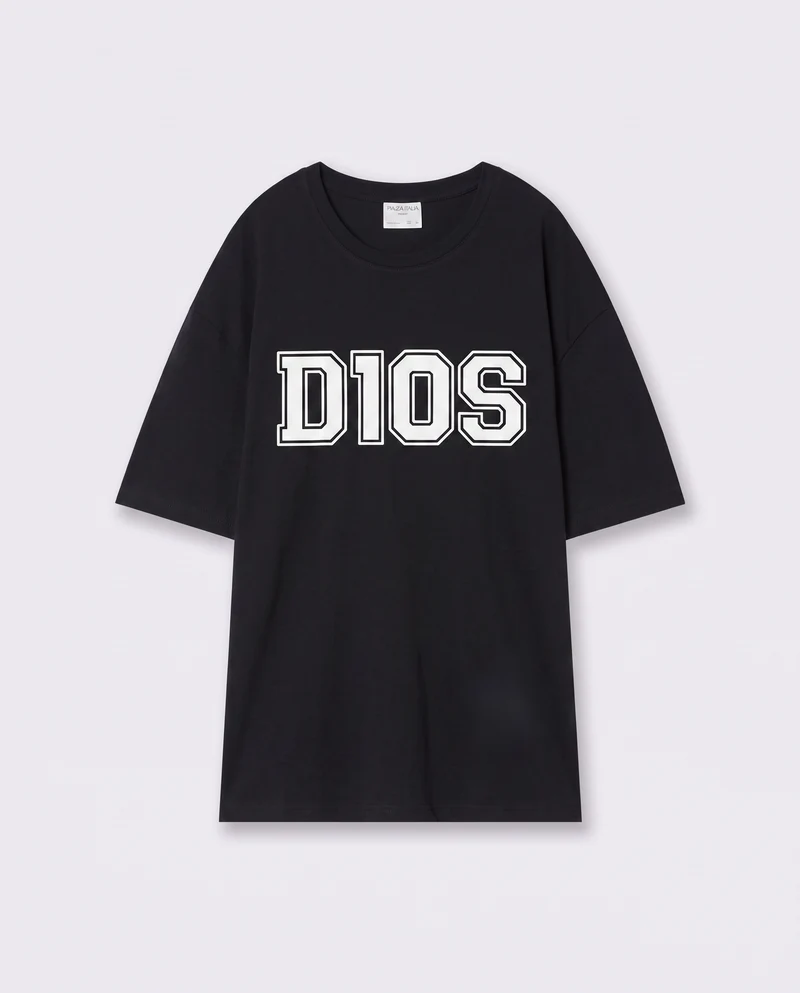 T-shirt D10S girocollo regular fit - Nero