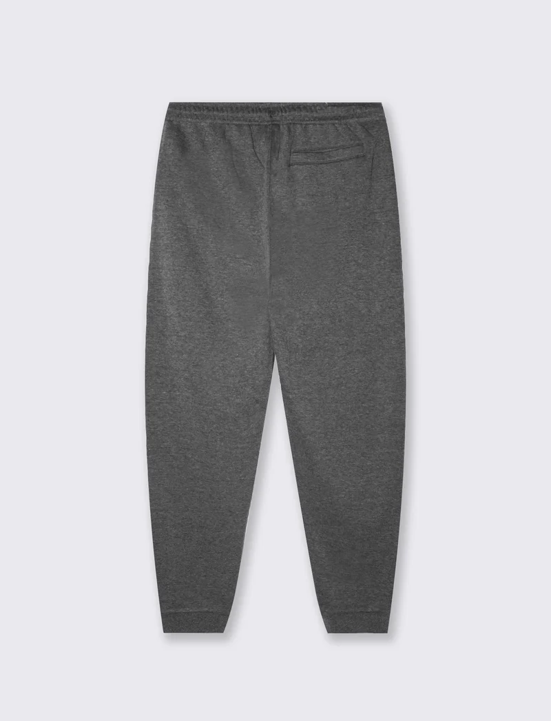 Pantaloni in felpa melange regular fit - Nero