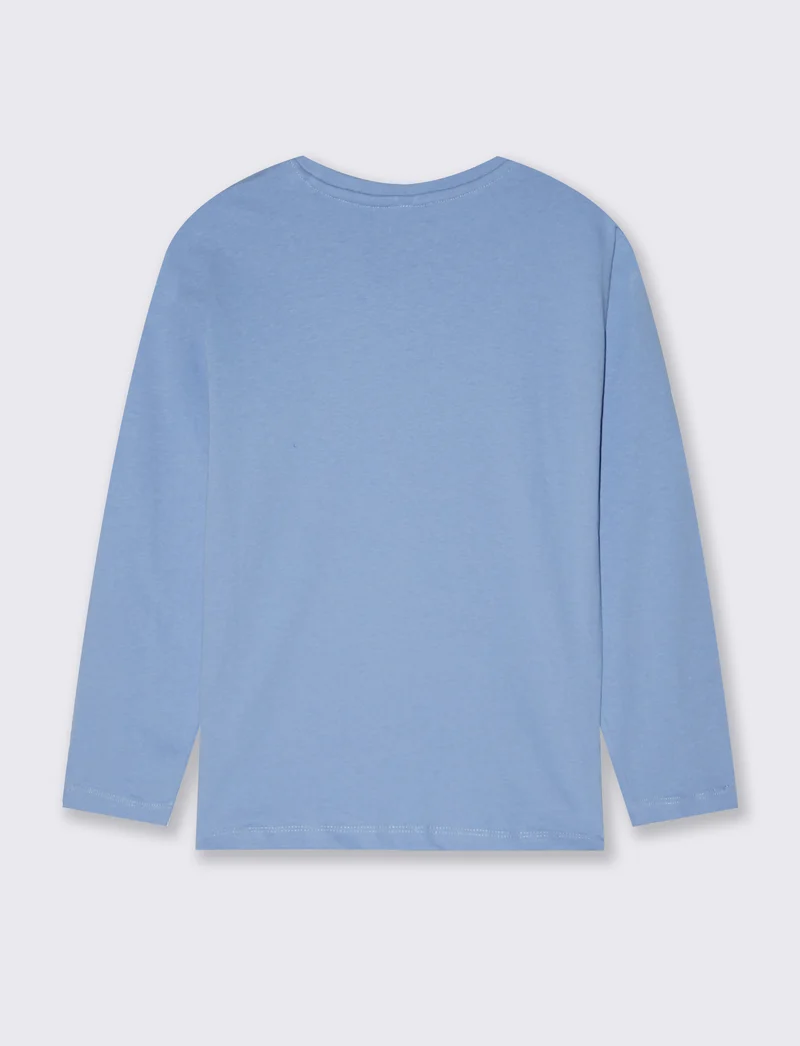 T-shirt maniche lunghe Pokemon in cotone - Azzurro