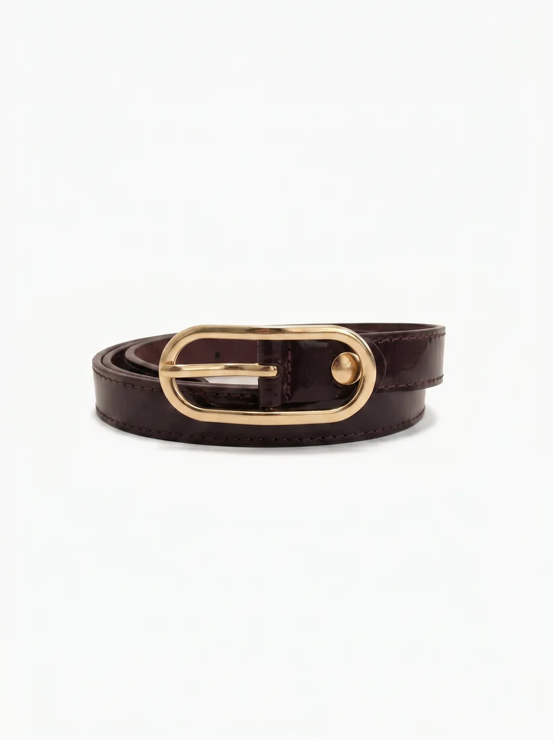 Cintura vernice sottile da h 2 cm - Bordeaux