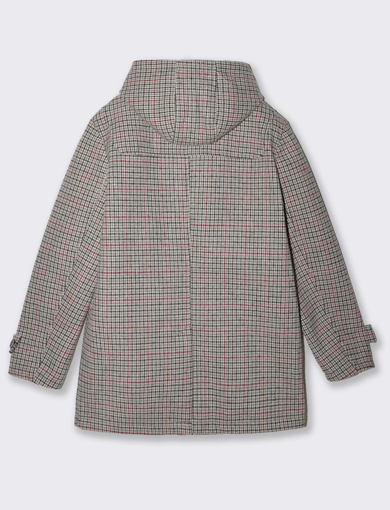 Cappotto Montgomery Pied de Poule Multicolor - Grigio