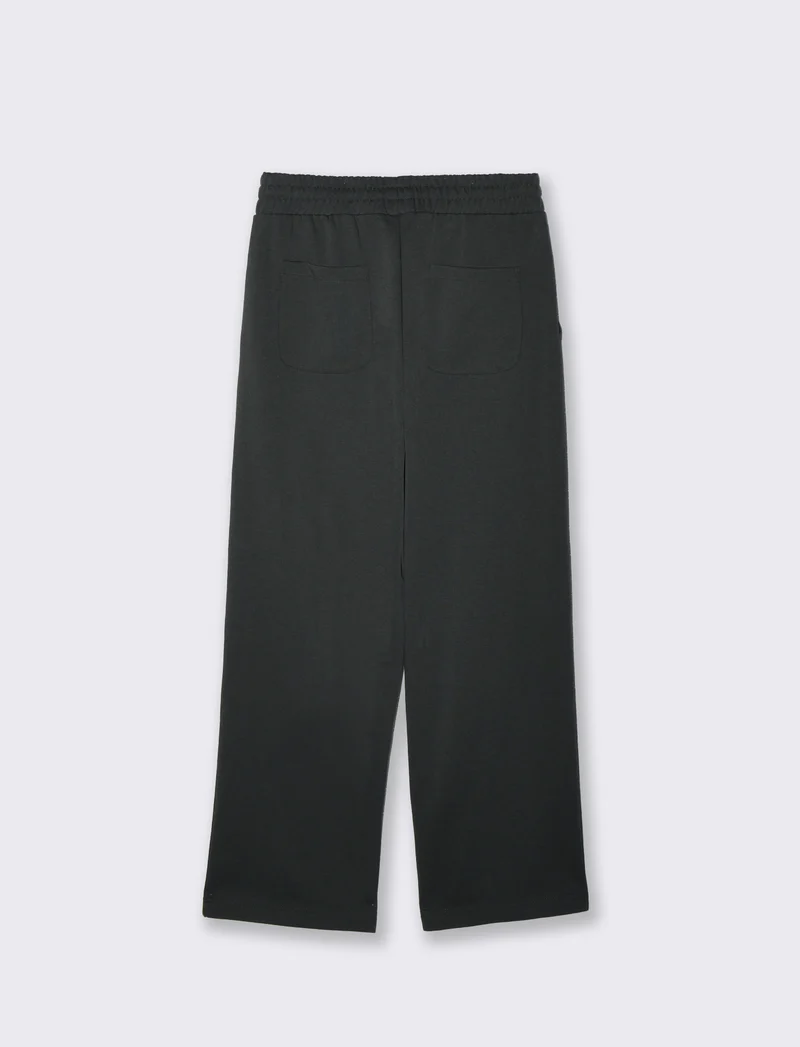 Pantaloni Jogger Relaxed Fit in Interlock - Verde