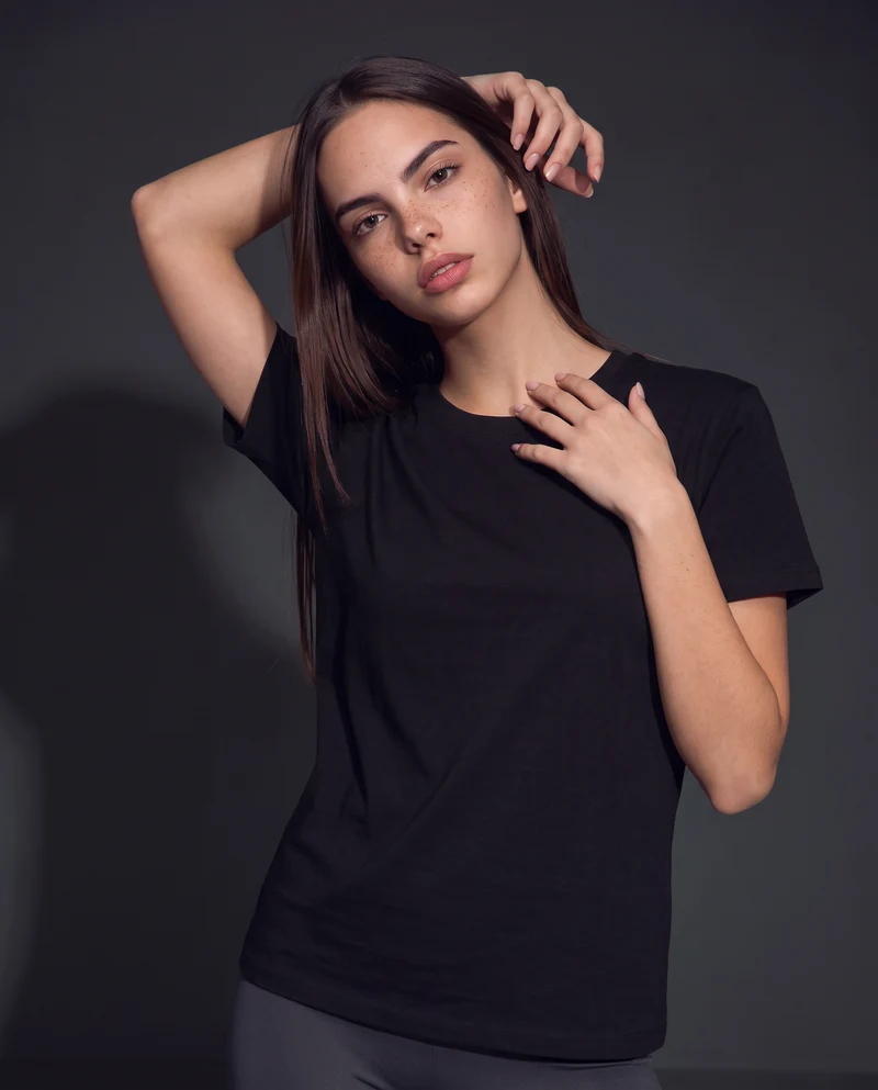 T-Shirt Basic in Cotone - Nero