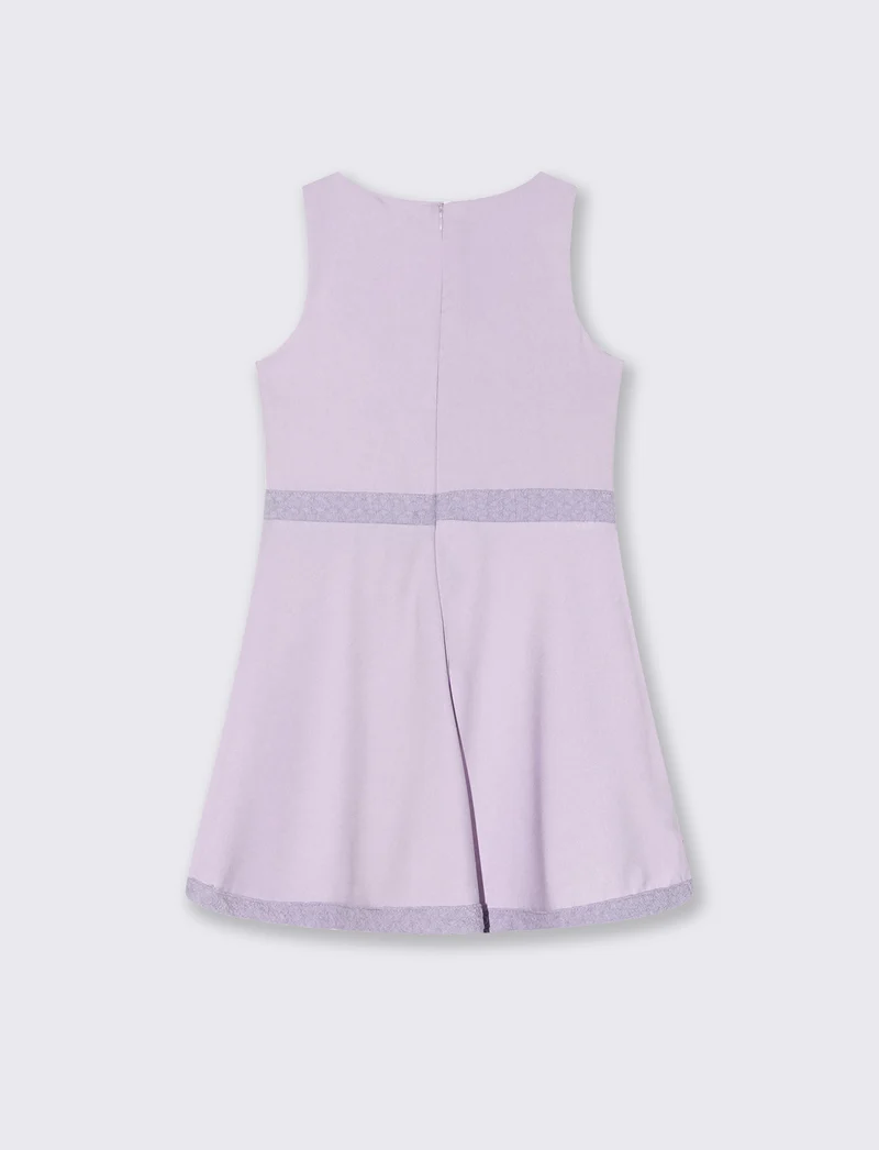 Abito svasato da bambina elegante - Viola glicine